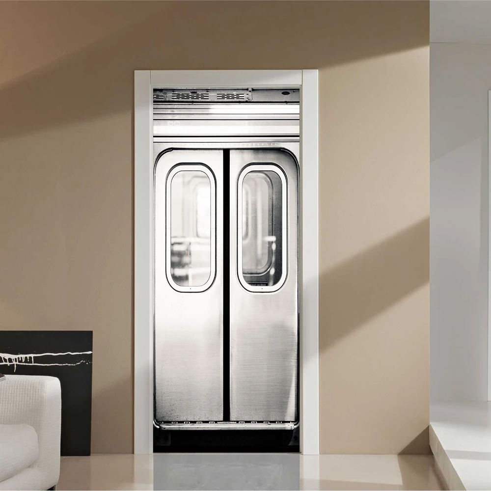 3D имитация двери метро наклейка для гостиной спальни обновленный