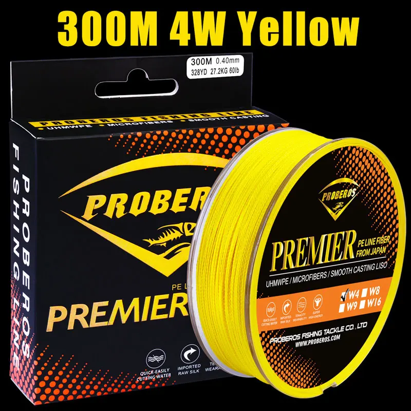 4 стоит 300 м и 500 PE плетеный LineGreen/серый/желтый/синий лески 6LB 25LB 30LB 35LB 40LB 50LB 60LB 70LB 80LB
