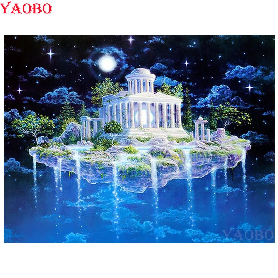 5D DIY Алмазная картина Фантазия Замок полный квадратный Круглый Алмаз Вышивка