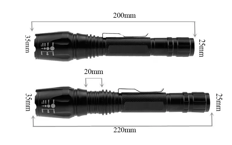 Портативный zoomble светодиодный фонарик cree xm-l t6 Водонепроницаемый 5 Режим 3000 люмен светодиодный ламповый свет использовать аккумуляторную батарею 18650*2