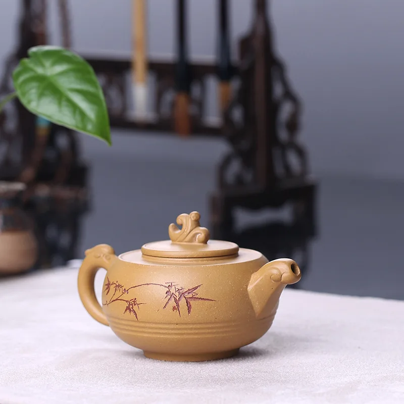 Teapot Factory sells directly the carved bamboo long-standing small pot Zhang Jianming pure hand-made on commission | Дом и сад