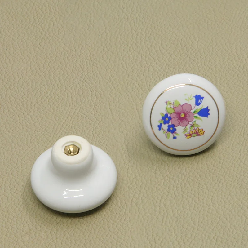 1 шт. креативная круглая керамическая ручка двери ящик для шкафа кухонная мебель