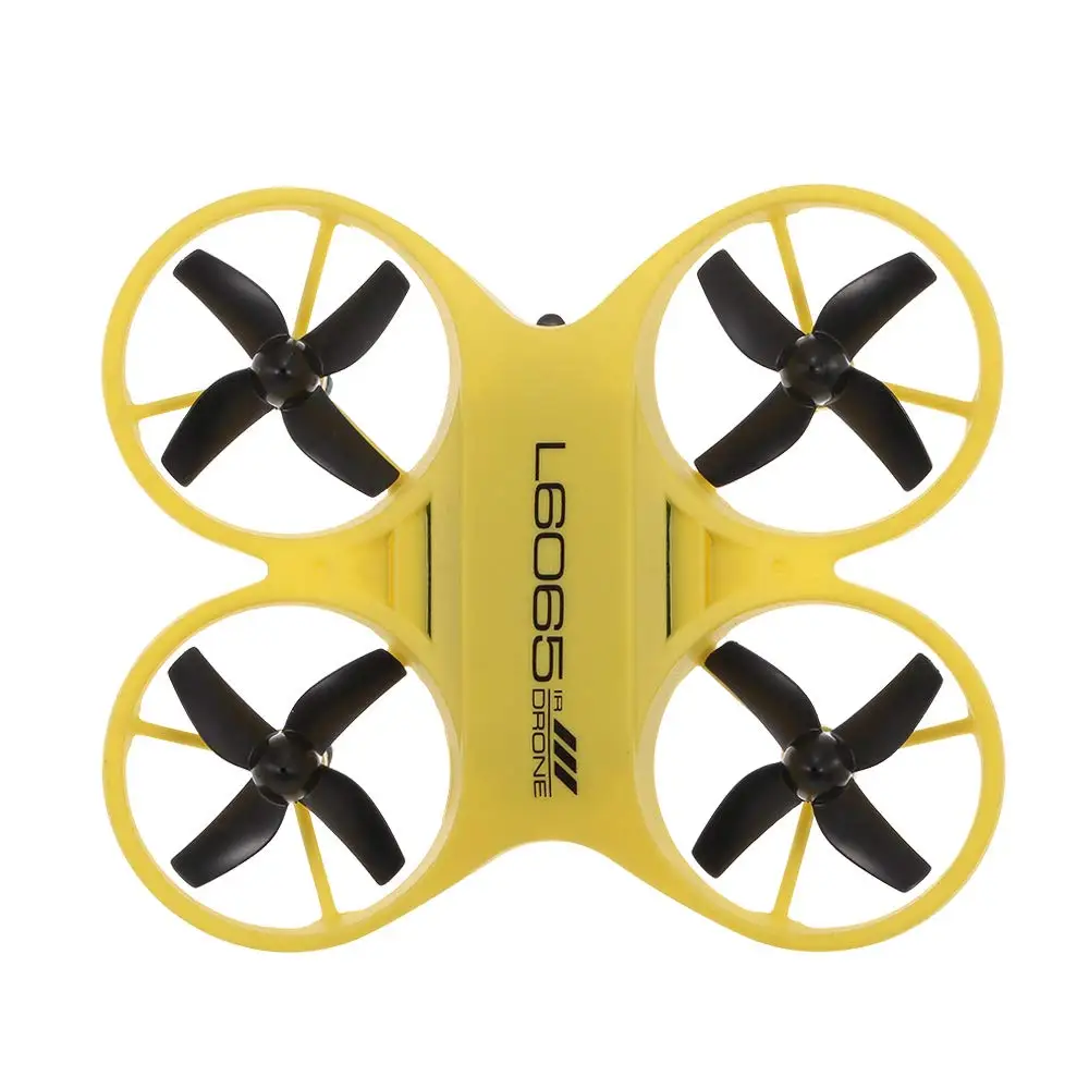 LISHITOYS L6065 Мини RC Дрон Инфракрасный контроль светодиодный Квадрокоптер w/светодиодный свет подарок на день рождения детей обучение RTF