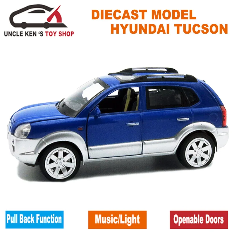 1:24 весы литая под давлением модель Hyundai Tucson автомобиль из сплава 18 см
