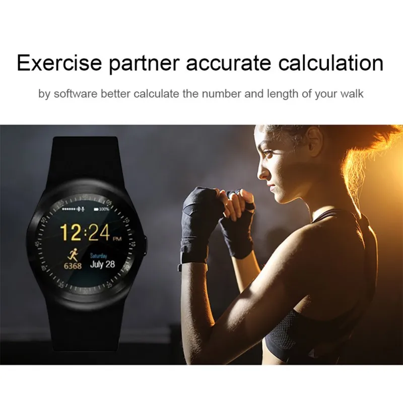 Bluetooth Y1 Смарт-часы Relogio Android SmartWatch телефонный звонок GSM Sim Удаленная камера Дисплей информации спортивный шагомер