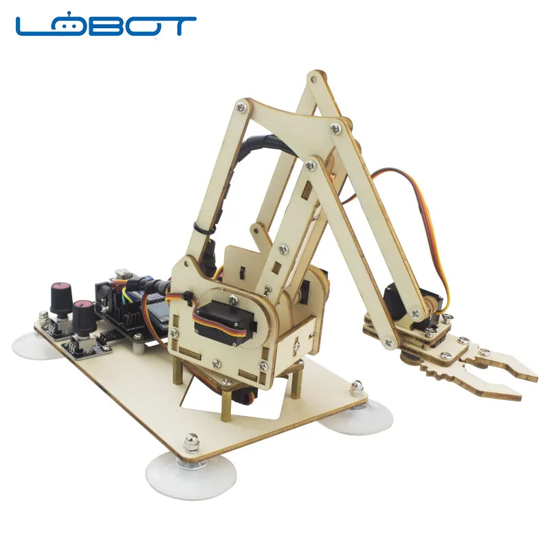 LOBOT 4DOF для робота на базе Arduino лучшее предложение Mearm DIY 4 оси вращающийся комплект
