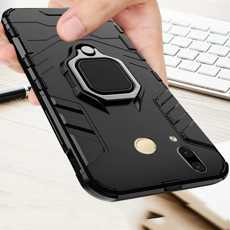 Роскошный защитный чехол-держатель для Huawei P20 Pro Lite полный ударопрочный чехол huawei