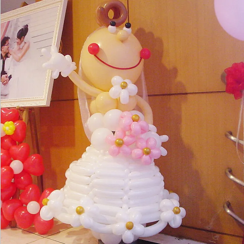 Белый длинный шар 100 шт. 150 г украшение для свадьбы дня рождения волшебные шары 100%