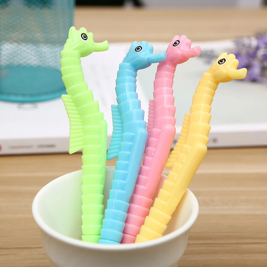 

Small Fresh Color Kawaii Hippocampus Pens Ink Pencil Blue 0.5mm Cute Animals Gel Pen Student Office Supplies