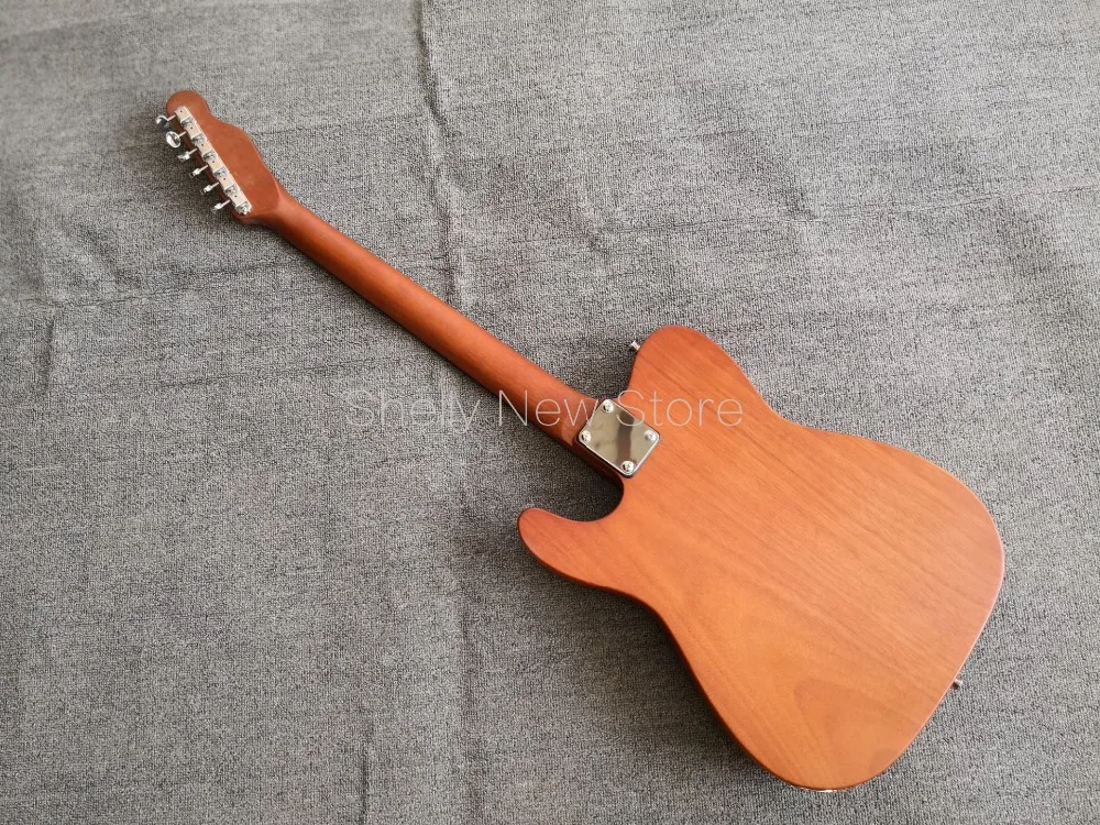 Shelly New Store Factory Custom TL 6 Strings Reverse Headstock Electric Guitar Flame Maple Pickguard One PC Mahogany Body | Спорт и