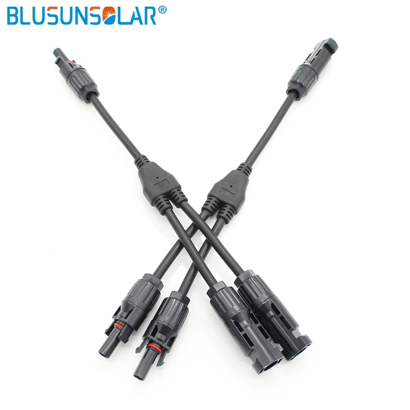 

50 Pairs/Lot 2 to 1 Y Branch Connector TUV standard with 4mm2 solar cable For Solar System