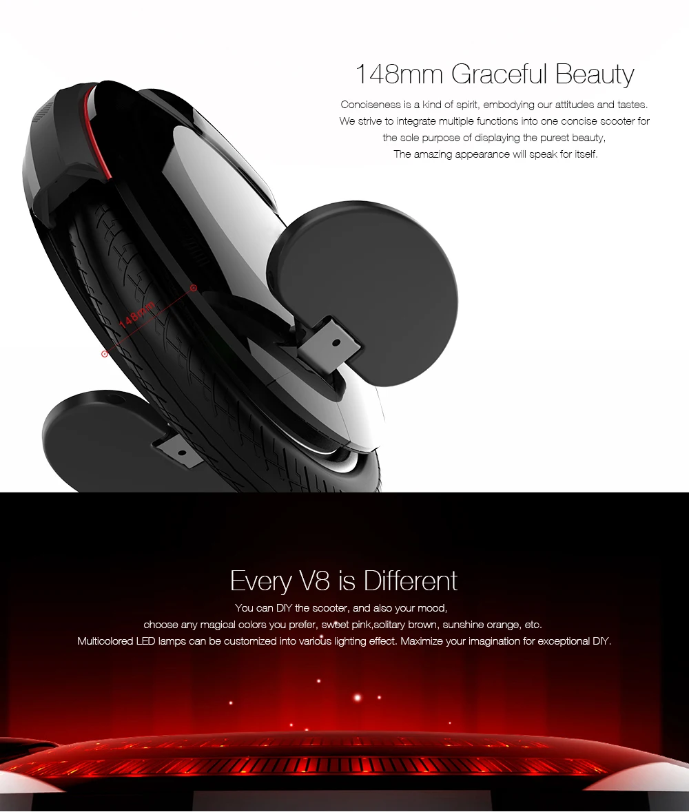INMOTION v8 Электрический Одноколесный велосипед Европейский склад