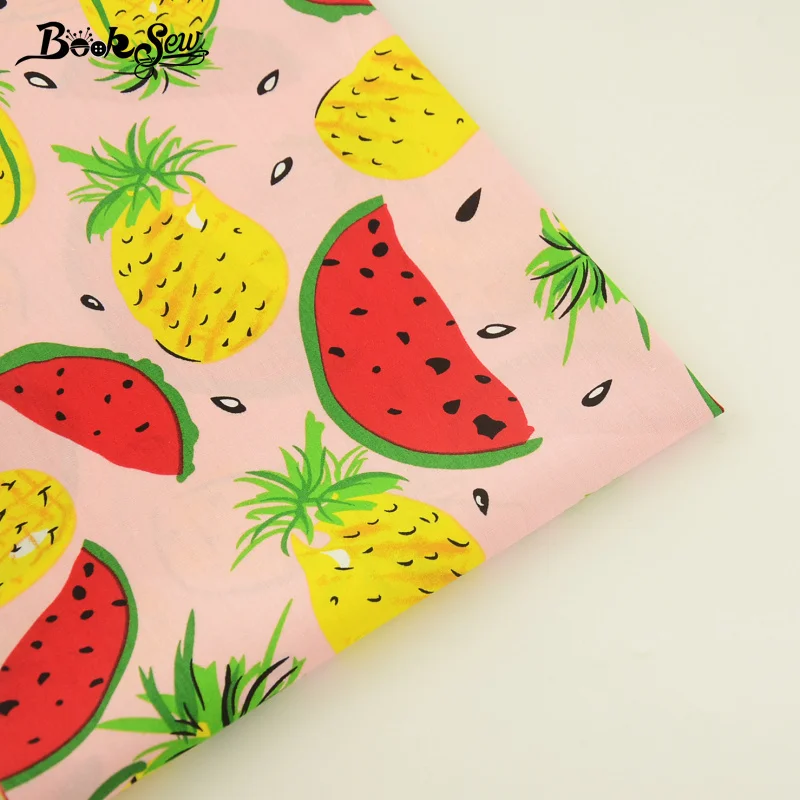 Booksew 100% хлопчатобумажная Поплиновая ткань летняя мягкая стеганая с фруктовым