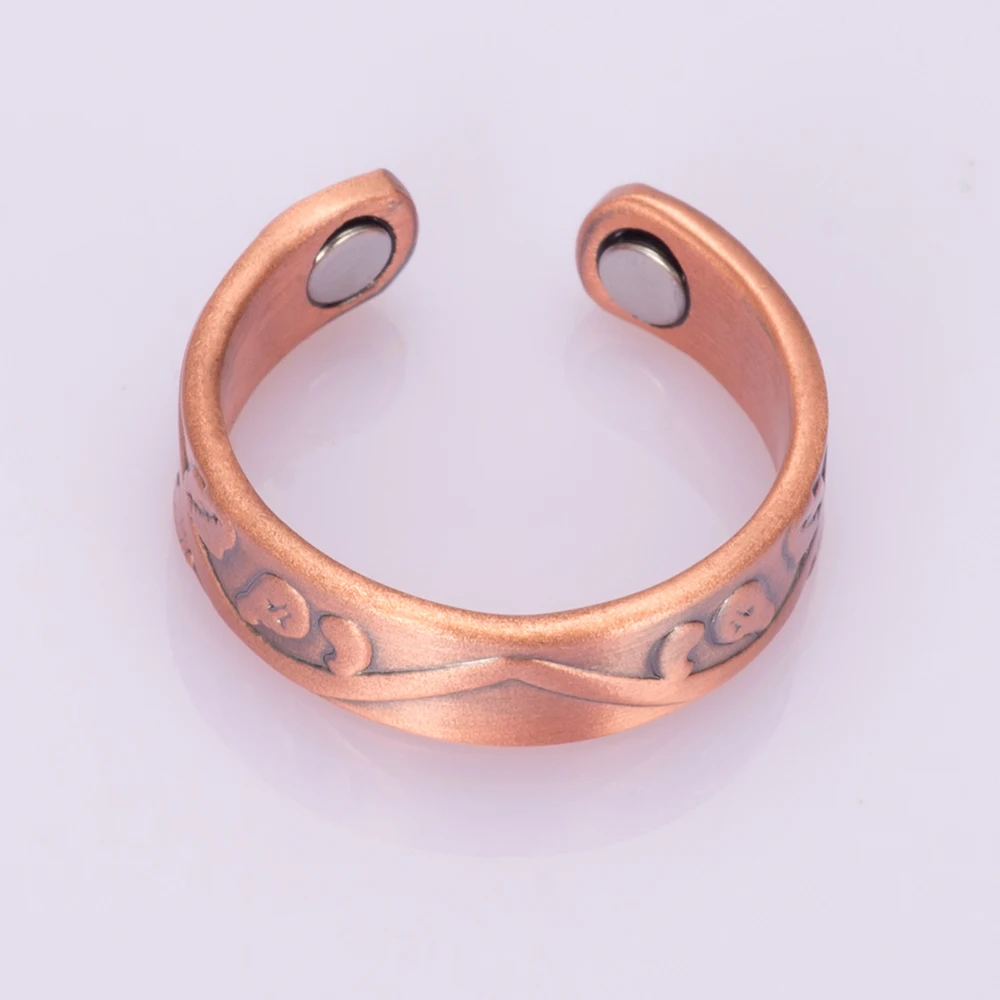 Браслет и кольцо Vinterly из чистой меди для женщин мужчин энергетический Магнитный