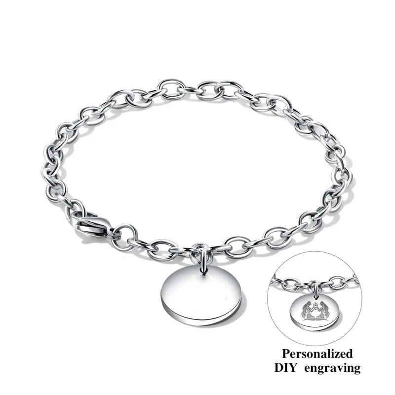men bracelets V. YA модные персонализированные парные именные браслеты для женщин и мужчин DIY Выгравированные браслеты из нержавеющей стали с цепочкой ювелирные изделия Прямая поставка - Окраска металла: men bracelets