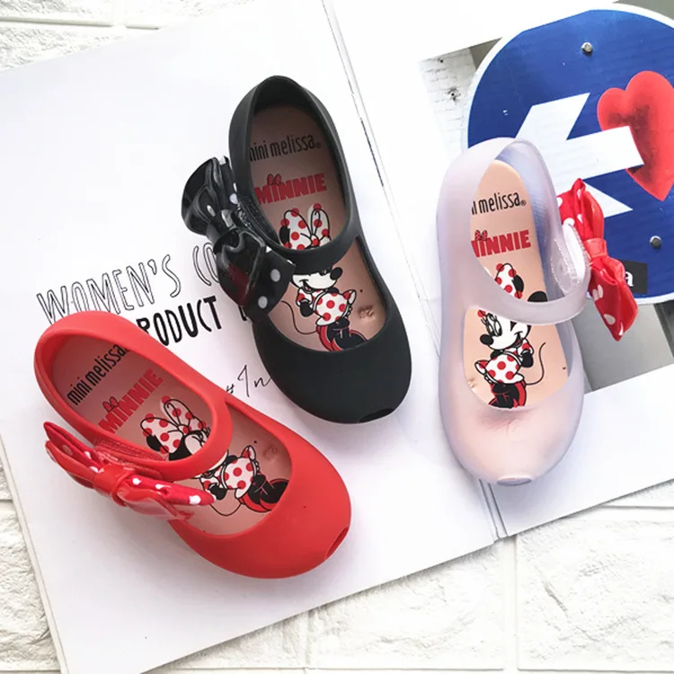 Мини Босоножки Мелисса для девочек с Микки бантом melissa обувь детей sandalia infantil