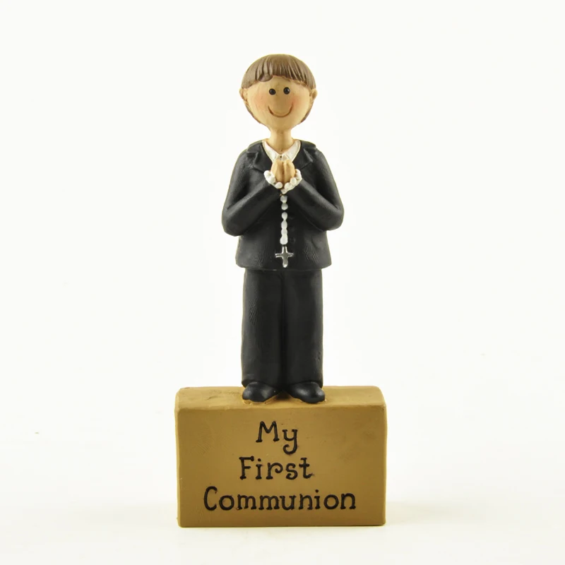 

My First Communion Decoration Boy Cake Topper Accessories Ark of the Covenant Holy Gift Resin Figurines Home Decor