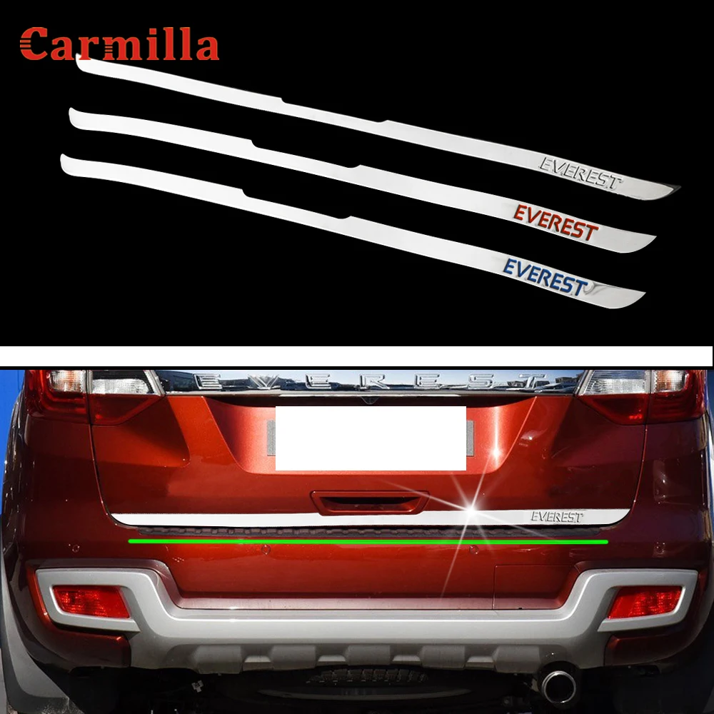 

Car Rear Bumper Protection Trim Car Back Bumper Decoration Sticker Fit for Ford Everest 2015 - 2019 Accessories Stainless Steel