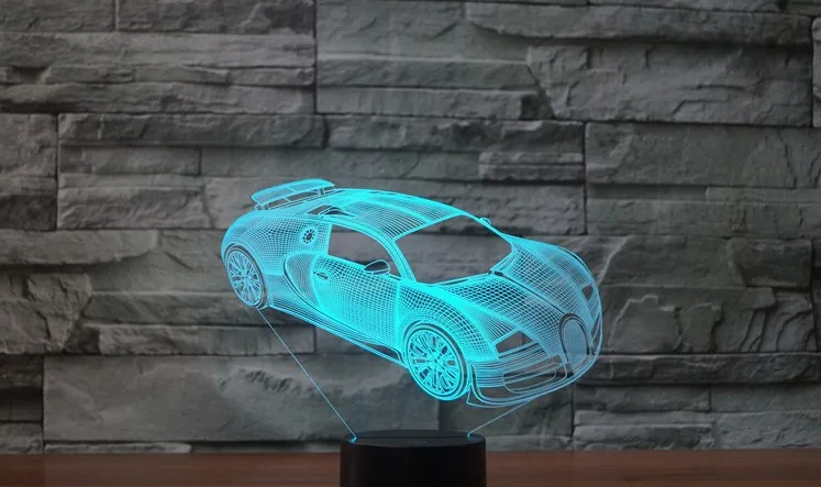 Автомобильный пульт дистанционного управления 3D свет красочный сенсорный светодиодный визуальный светильник атмосферная декоративная лампа