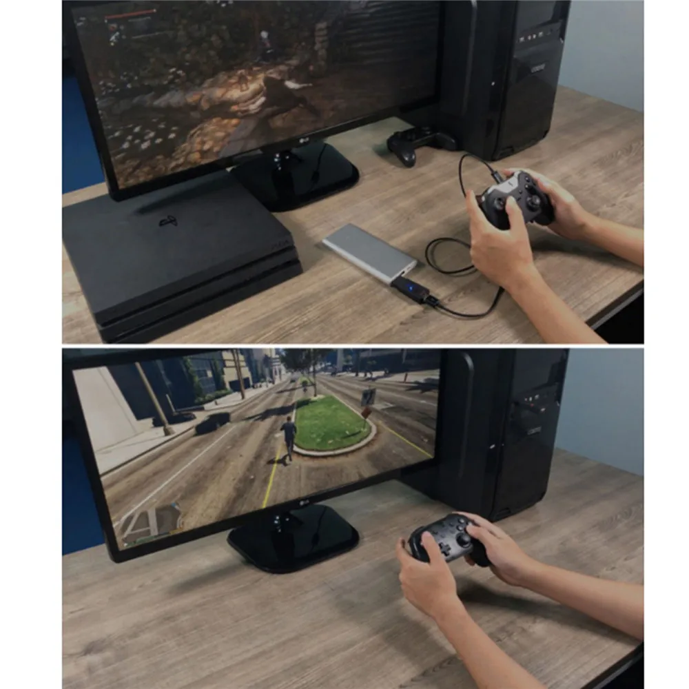 T100 беспроводной bluetooth-адаптер ДЛЯ NS Switch PS4 PS3 контроллер USB адаптер конвертер для xbox ONE 360 для Wiiu Pro геймпад