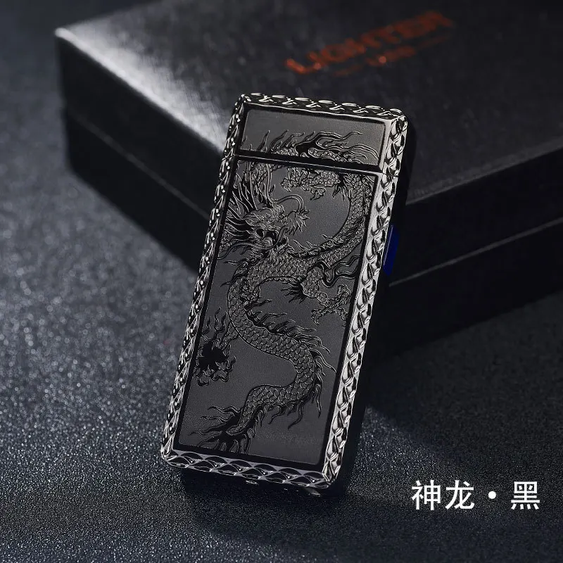 Горячая Дракон usb зарядка зажигалка электрическая двойная дуга плазменная Зажигалка электронная ветрозащитная сигарета сигара курительные зажигалки - Цвет: 2