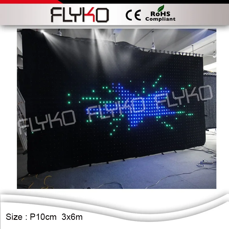 Alibaba Китай высшее качество Прокат led видео стены занавески экран p10cm 3M x 6m |