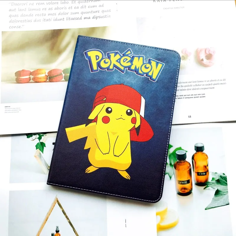 Чехол для Apple ipad 5 6 air 2 9 7 2017 чехол Pokemon Go cute Pikachu tablet PU кожаный с откидной подставкой