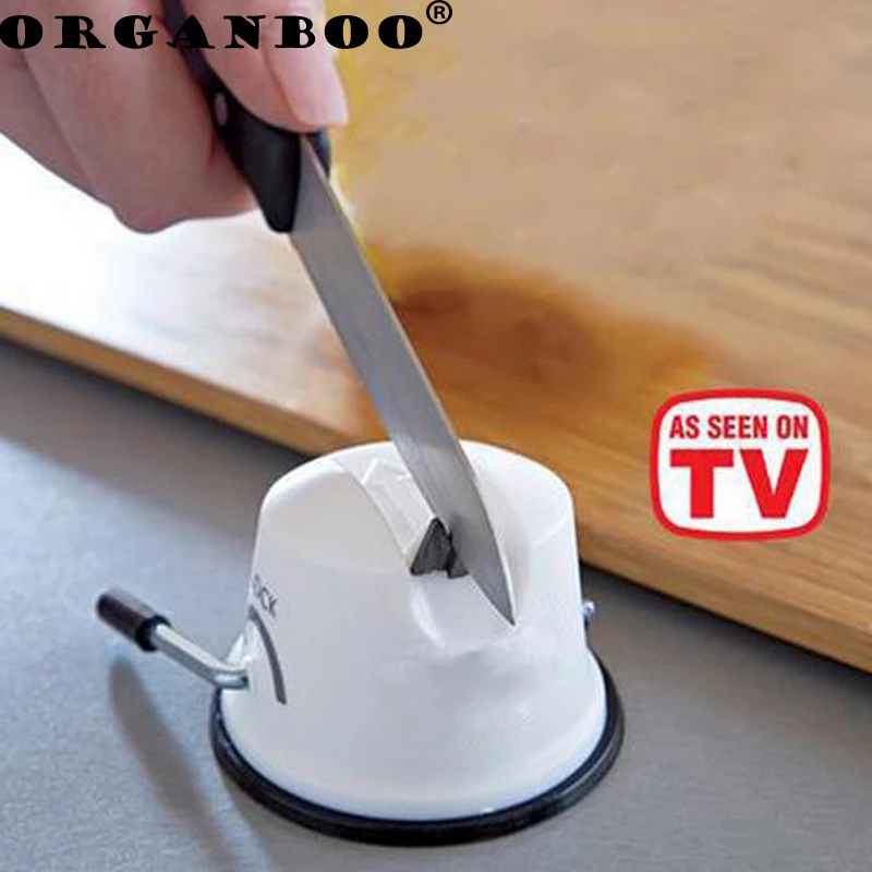 ORGANBOO 1 шт. точилка для ножей безопасная присоска Вольфрамовая заточка угловая