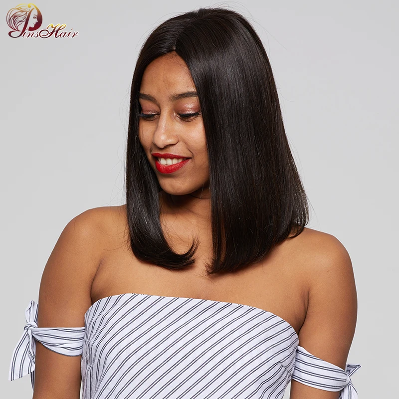 Парики для чернокожих женщин из перуанских человеческих волос прямые парики с