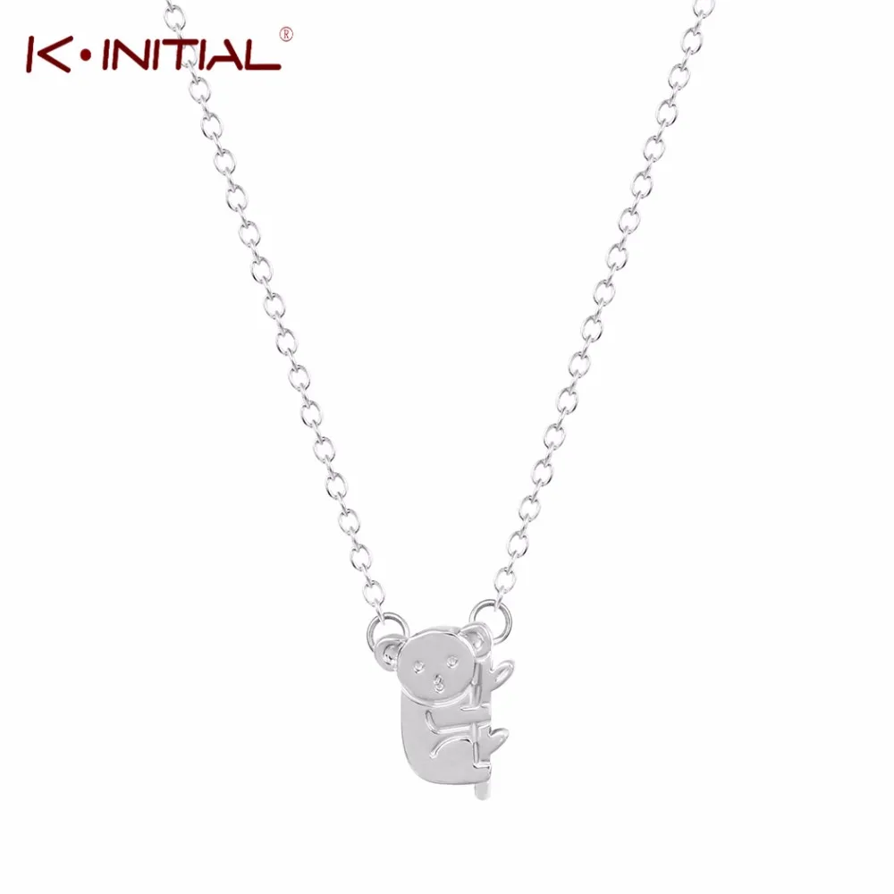Kinitial милый коала и филиалов в форме животных Шарм Подвеска Цепочки ожерелья