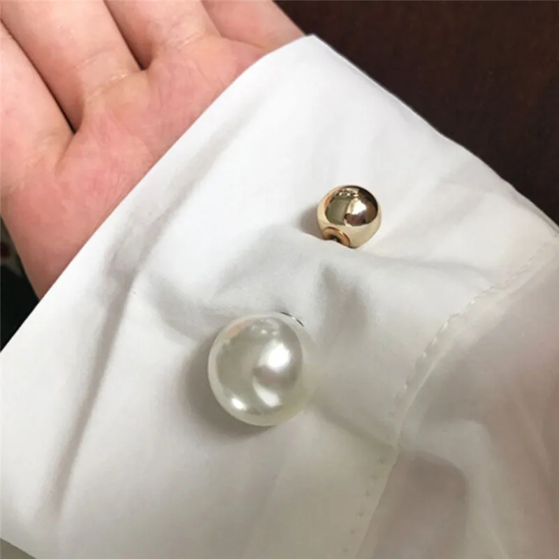 Модная Винтажная брошь на булавке с двойной головкой имитация жемчуга Женская