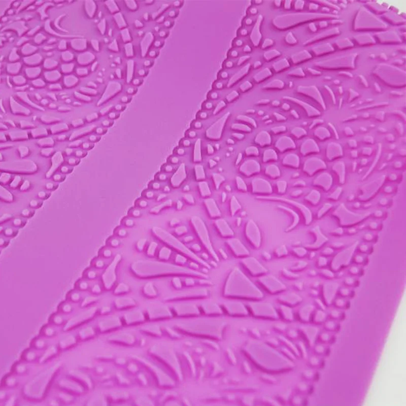 Силиконовая декоративная кружевная форма для помадки тортов декоративный