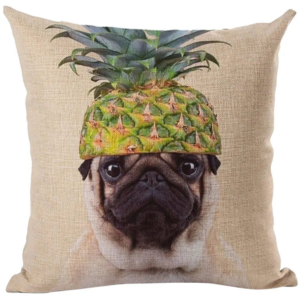 6 видов стилей Чехлы для подушек с изображением собак наволочка 45*45 Льняные