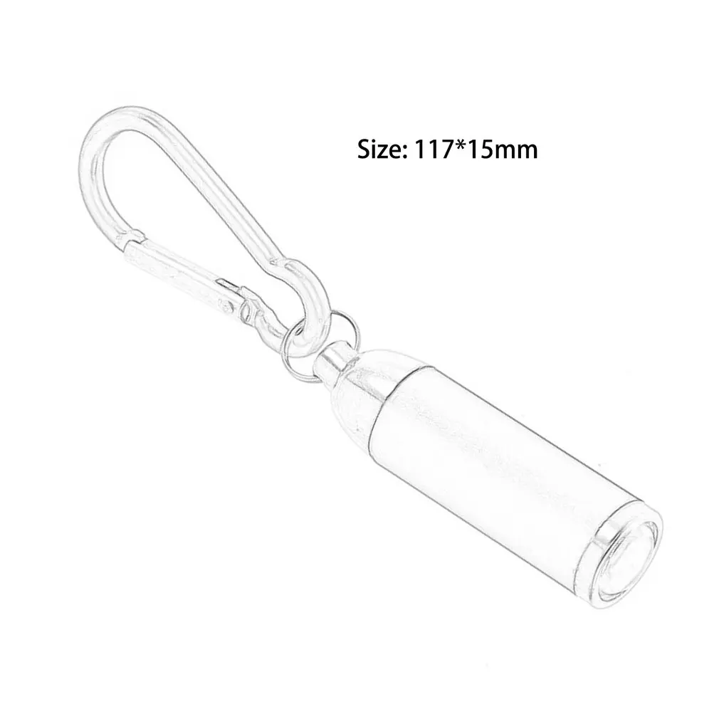 1pc Mini Convex Mirror LED Flashlight Torch clip camp key chain Carabiner no battery new arrival | Спорт и развлечения
