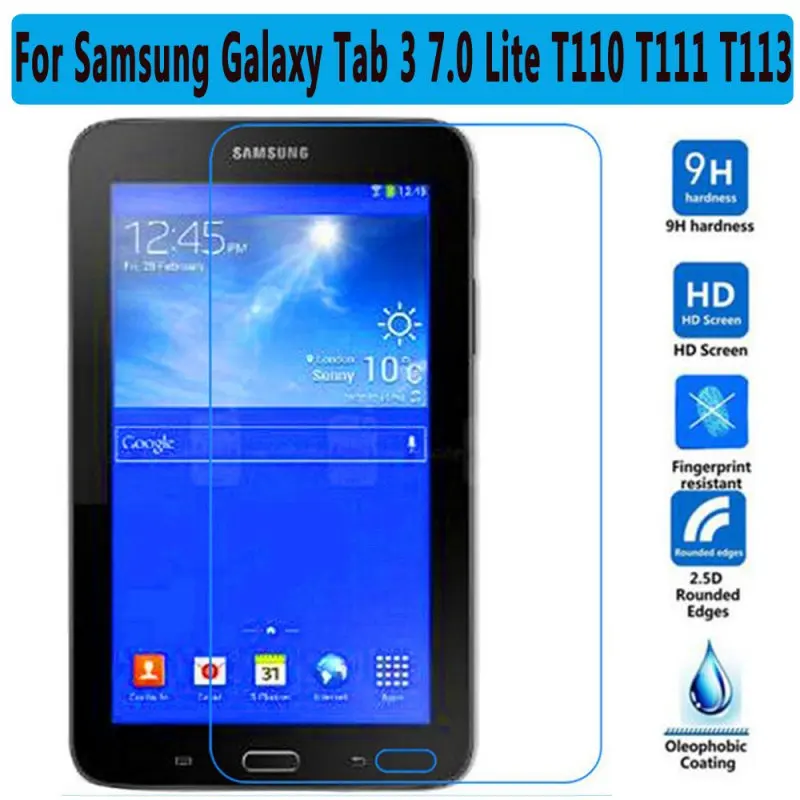 For T110 Закаленное стекло для samsung Galaxy Tab 3 7,0 8,0 10,1 Защита экрана для samsung Galaxy Tab 3 T110 T210 T310 P3200 P5200 стекло - Цвет: For T110