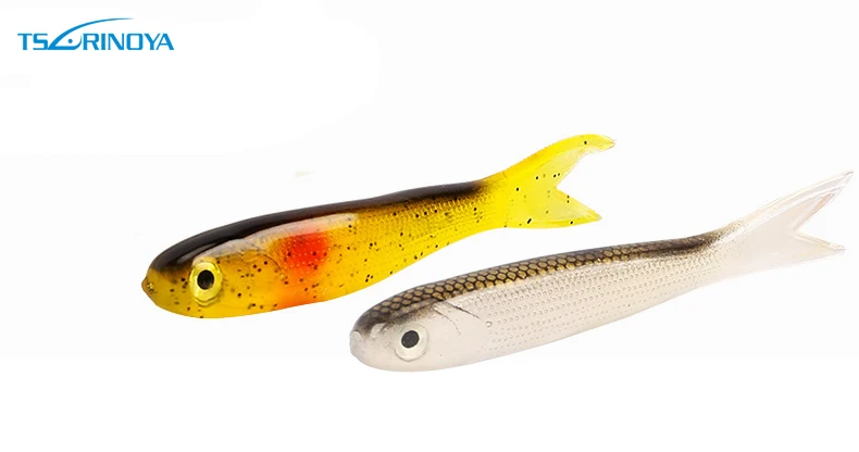 3 шт./упак. пластиковая рыболовная приманка Мягкая с раздельным хвостом 8 см 7 2 г