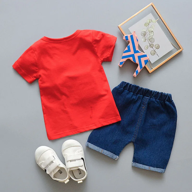 Новый летний комплект одежды для девочек детская одежда модная с героями