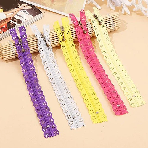 10 шт. Вышивание Интимные аксессуары украшения DIY нейлон полые Застёжки-молнии для