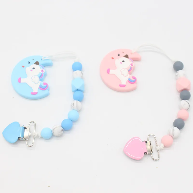 Силиконовые зажимы для прорезывания зубов соски с безопасными ABS бусинами