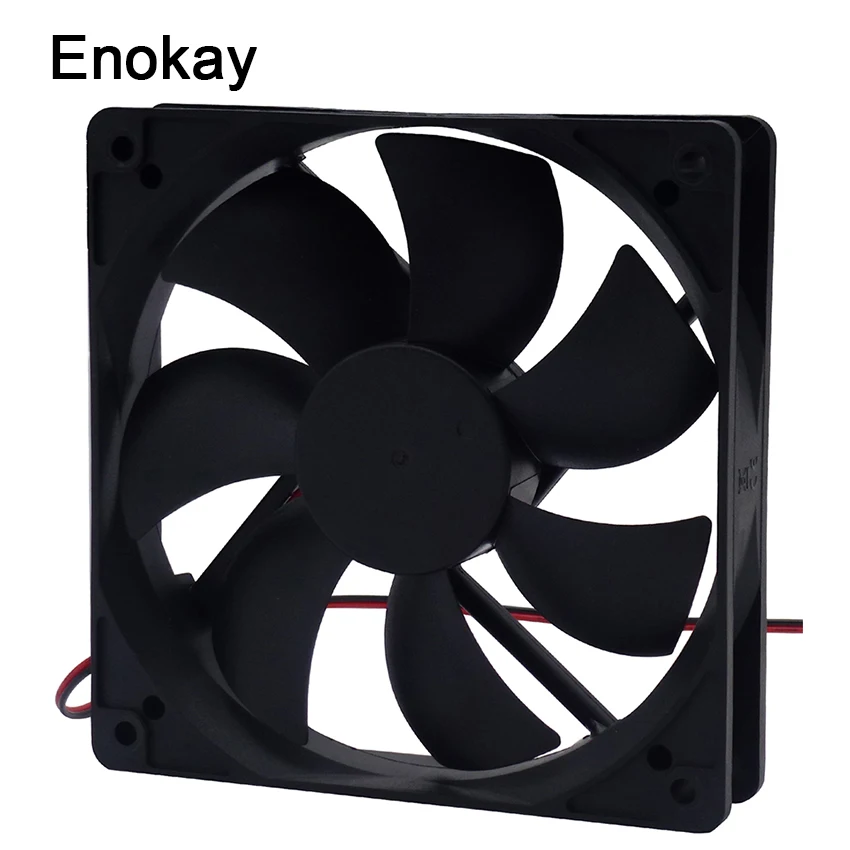 Бесшумный компьютерный кулер Enokay тихий 120x120x25 мм 12 В 24 в 2Pin XH2.54 см чехол для ПК 120