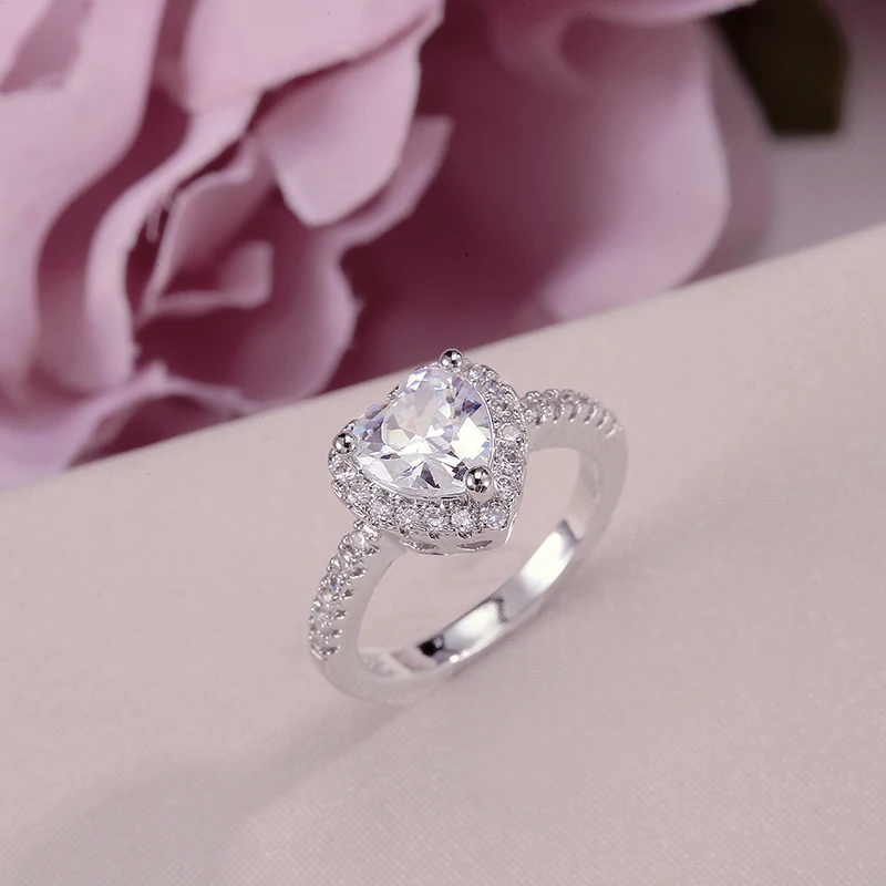 Кольца из серебра S925 пробы для женщин Изящные Ювелирные изделия с кубическим