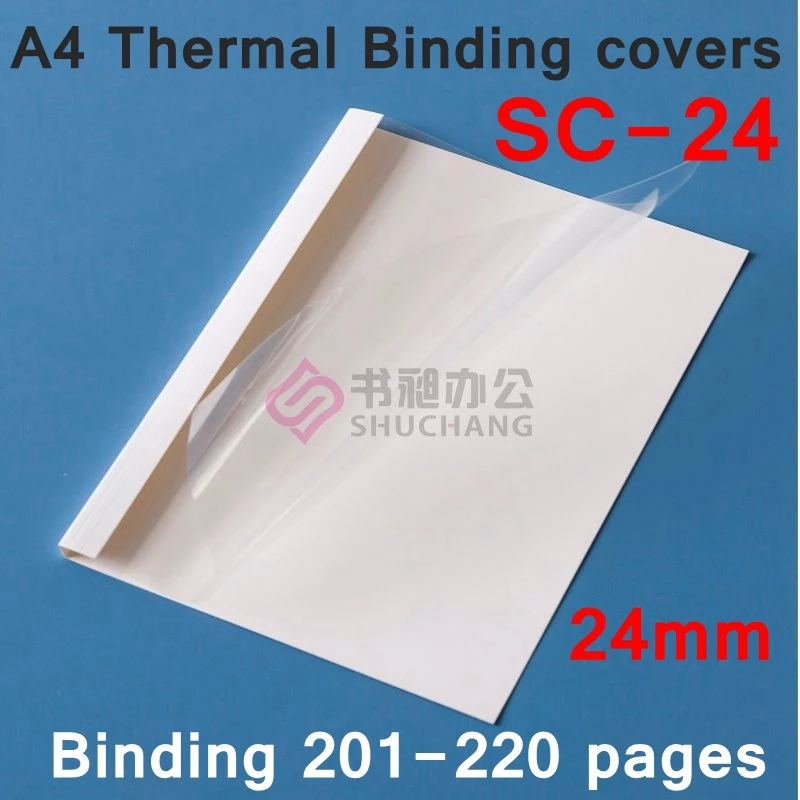 10PCS/LOT SC-24 thermal binding covers A4 Glue binding cover 24mm (200-220 pages) thermal binding machine cover
10PCS/LOT SC-24 thermal binding covers A4 Glue binding cover 24mm (200-220 pages) thermal binding machine cover