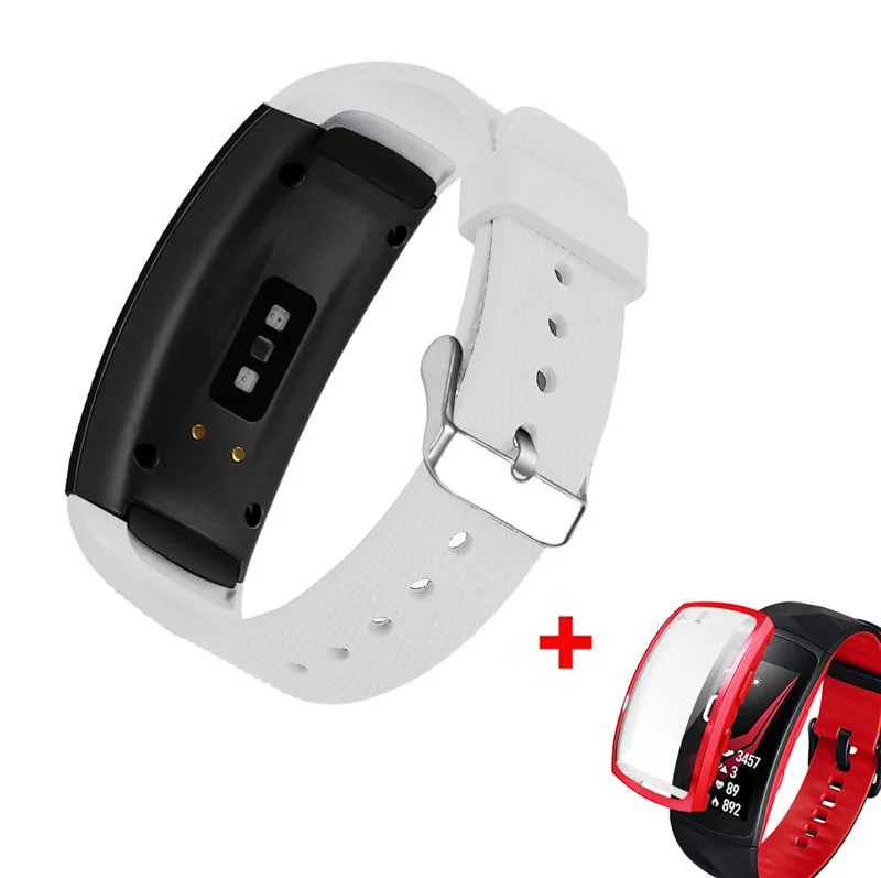 Color14 2 в 1 сменные браслеты для samsung gear Fit 2 Pro Band силиконовый ремешок для часов+ чехол для samsung Fit 2 SM-R360 ремешок - Цвет: Color14