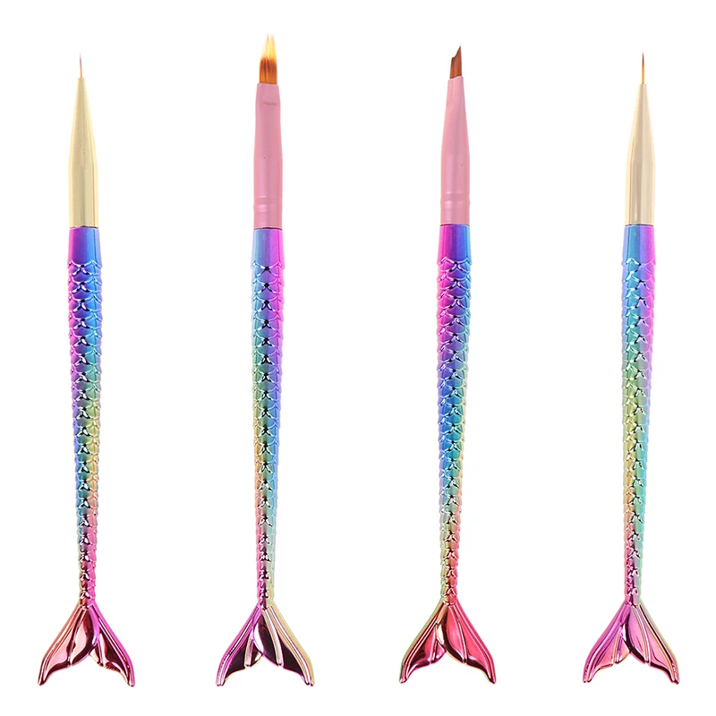 1 шт. кисть для дизайна ногтей подводка Полоска рыбий хвост градиентная ручка