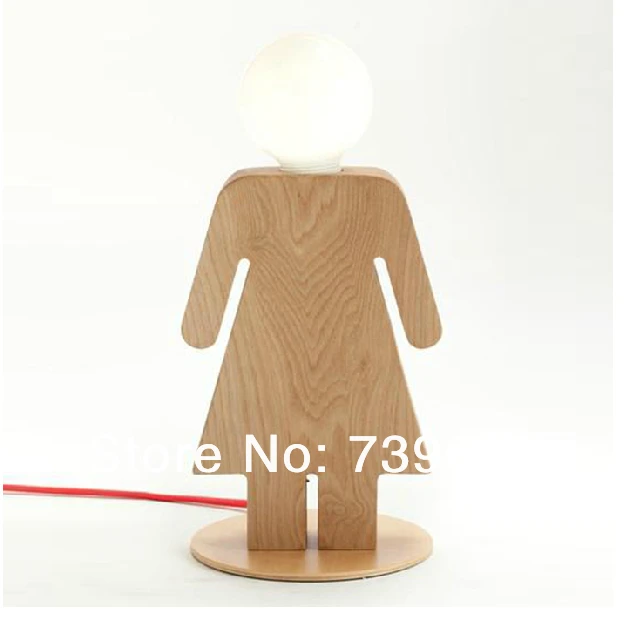 Искусство украшения Современная Новинка Твердой древесины настольная лампа для