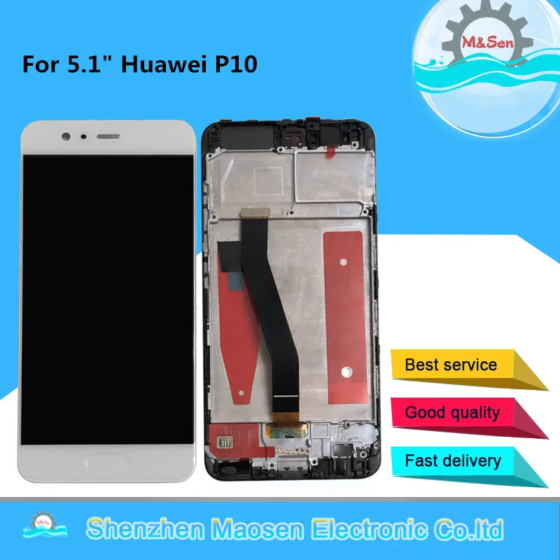 Протестированный M& Sen для 5," huawei P10 VTR-AL00 VTR-L09 VTR-L29 рамка ЖК-экран+ сенсорная панель дигитайзер P10
