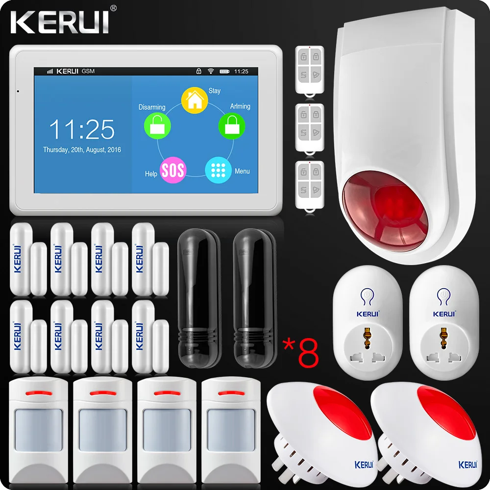 2017 touch Экран 7 дюймов tft Цвет Дисплей WIF GSM сигнализация Системы анти движения