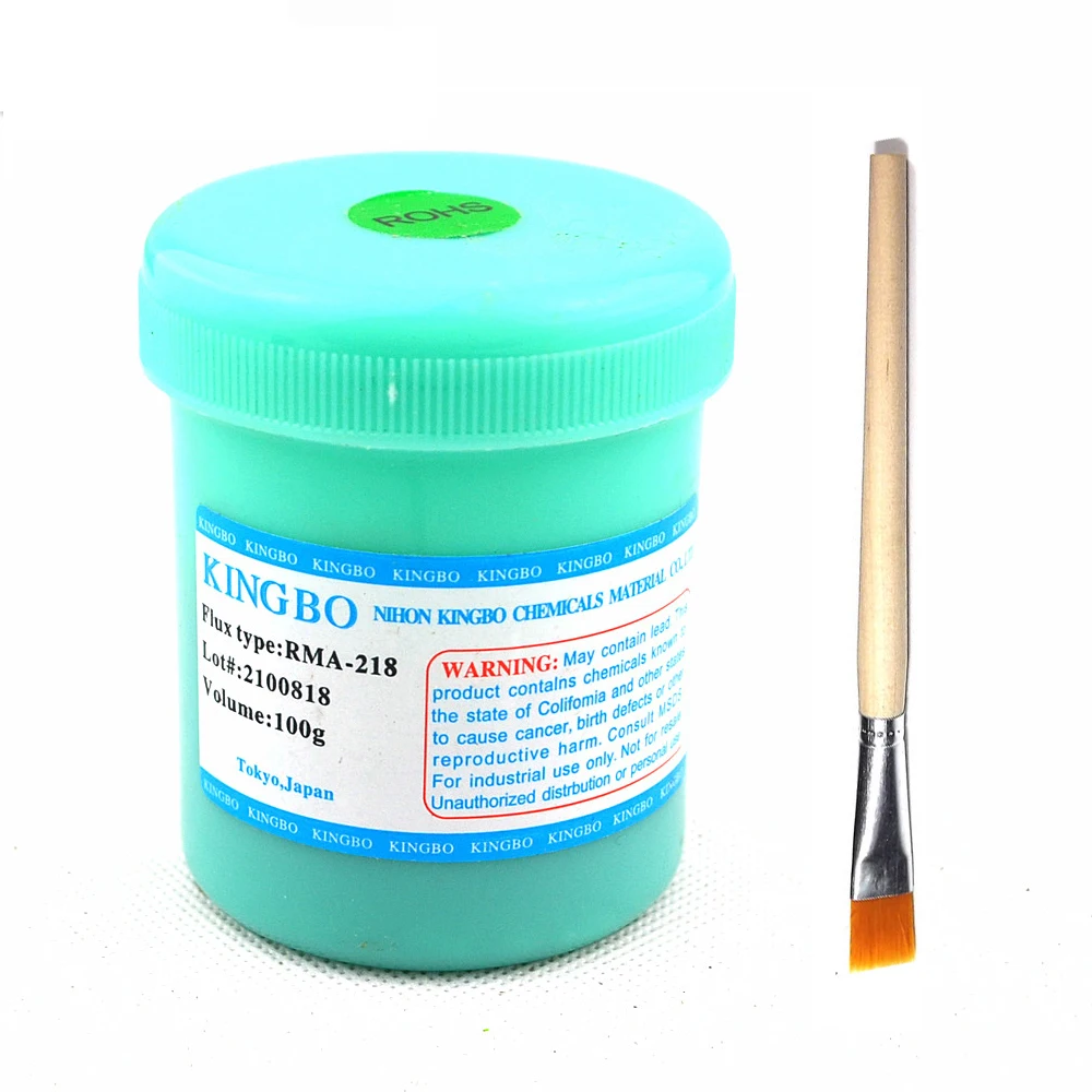 

Паяльная флюсовая паста Kingbo RMA-218 bga 100 г для паяльника SMT + щетка BGA