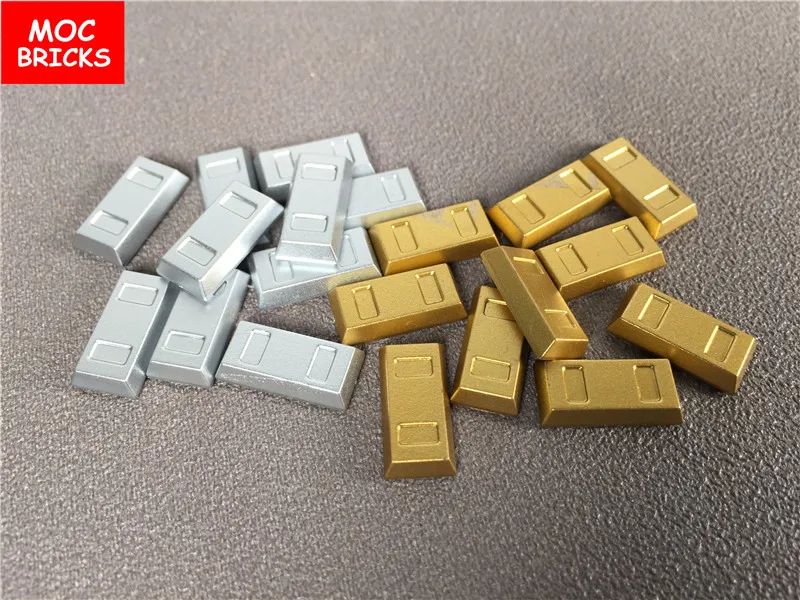 50 шт./лот MOC золотые и серебряные слитки для посуды/бар подходят 99563 строительных