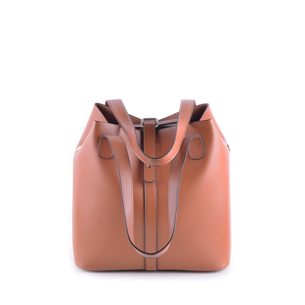 Винтажная очень большая сумка-ведро женская 3-полосная Повседневная